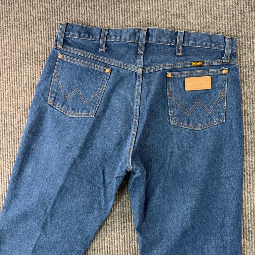 Wrangler Cowboy Jeans Mens 36x30 Blue Denim Western Rancher Workwear Pants